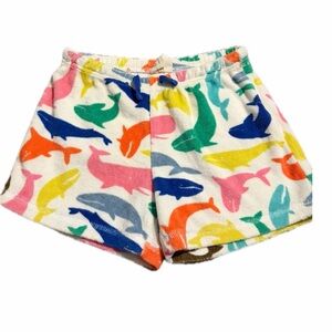 Mini boden size 8 girls toweling whale shorts